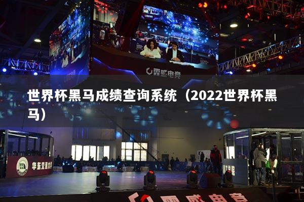 世界杯黑馬成績(jī)查詢(xún)系統(tǒng)（2022世界杯黑馬）